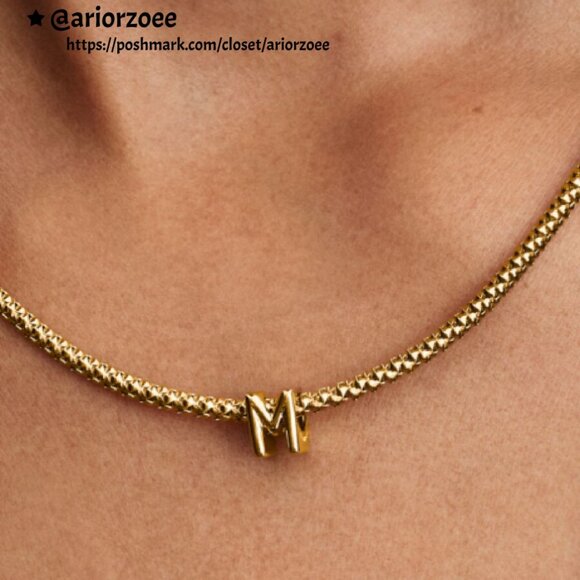 Pandora Letter M Alphabet Mini Charm|Pendant - Picture 2 of 2